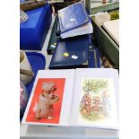 Various albums containing postcards, mostly topographical.