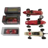 Ferrari model racing cars, some boxed, and a Honda Richie Ginther plastic model. (a quantity)