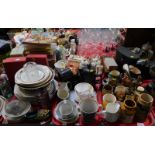 Household items, to include ceramics, metalware, etc., two pairs of binoculars, stein, lighters,