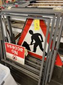 Flexible warning signs various (approx. 250)