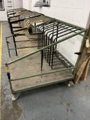 6 x steel fabricated A-Frame composite window/door trollies, 120cm x 120cm