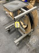 Steel fabricated double sided reel dispenser trolley