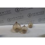 1 SET OF EVERGREEN LED GLASS RAINDROPS RRP Â£24.99