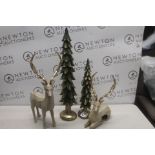 1 DECORATIVE DEER FAMILY WITH TREES RRP Â£64.99