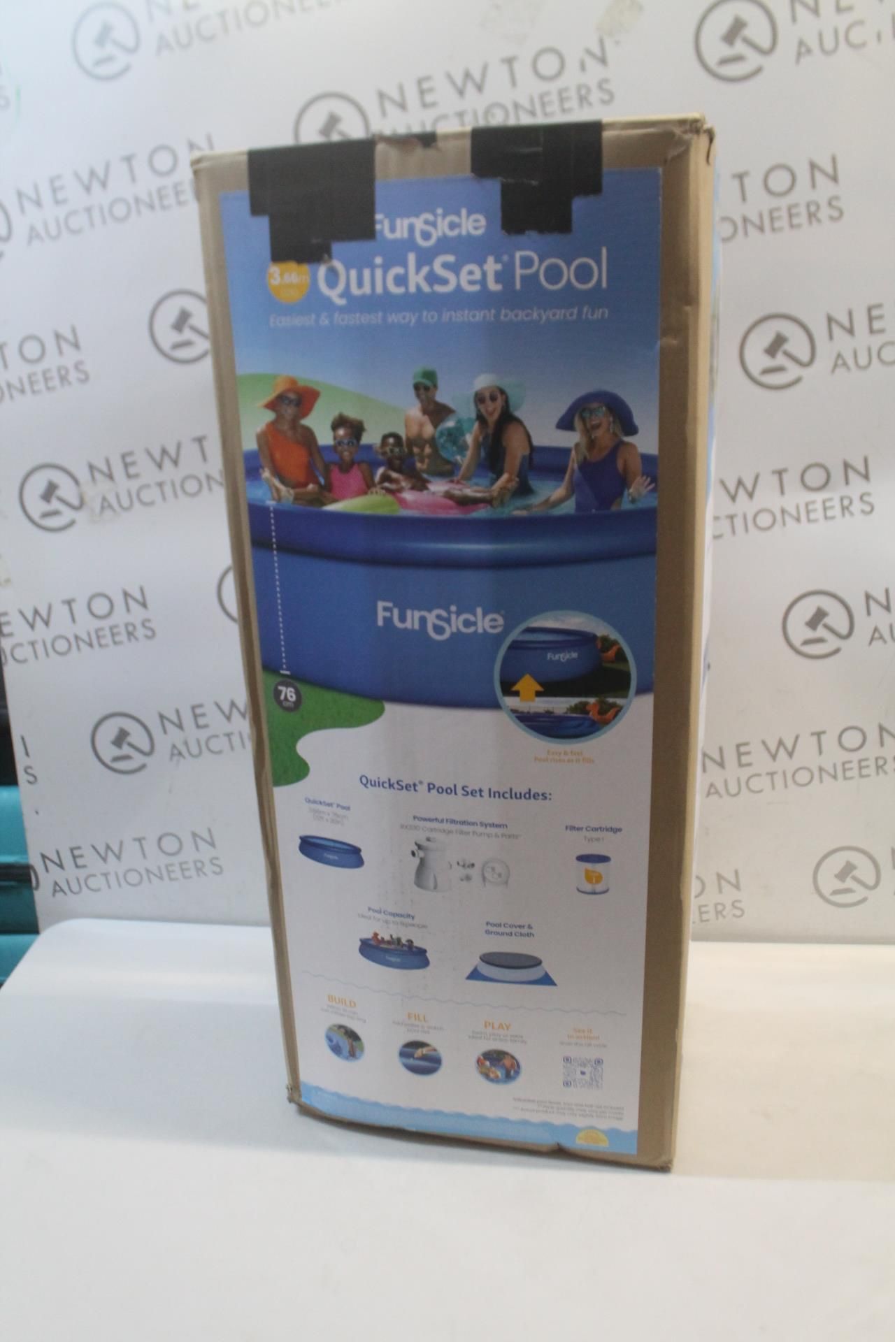 1 BOXED FUNSICLE 12FT (3.6M) QUICKSET POOL RRP Â£54.99
