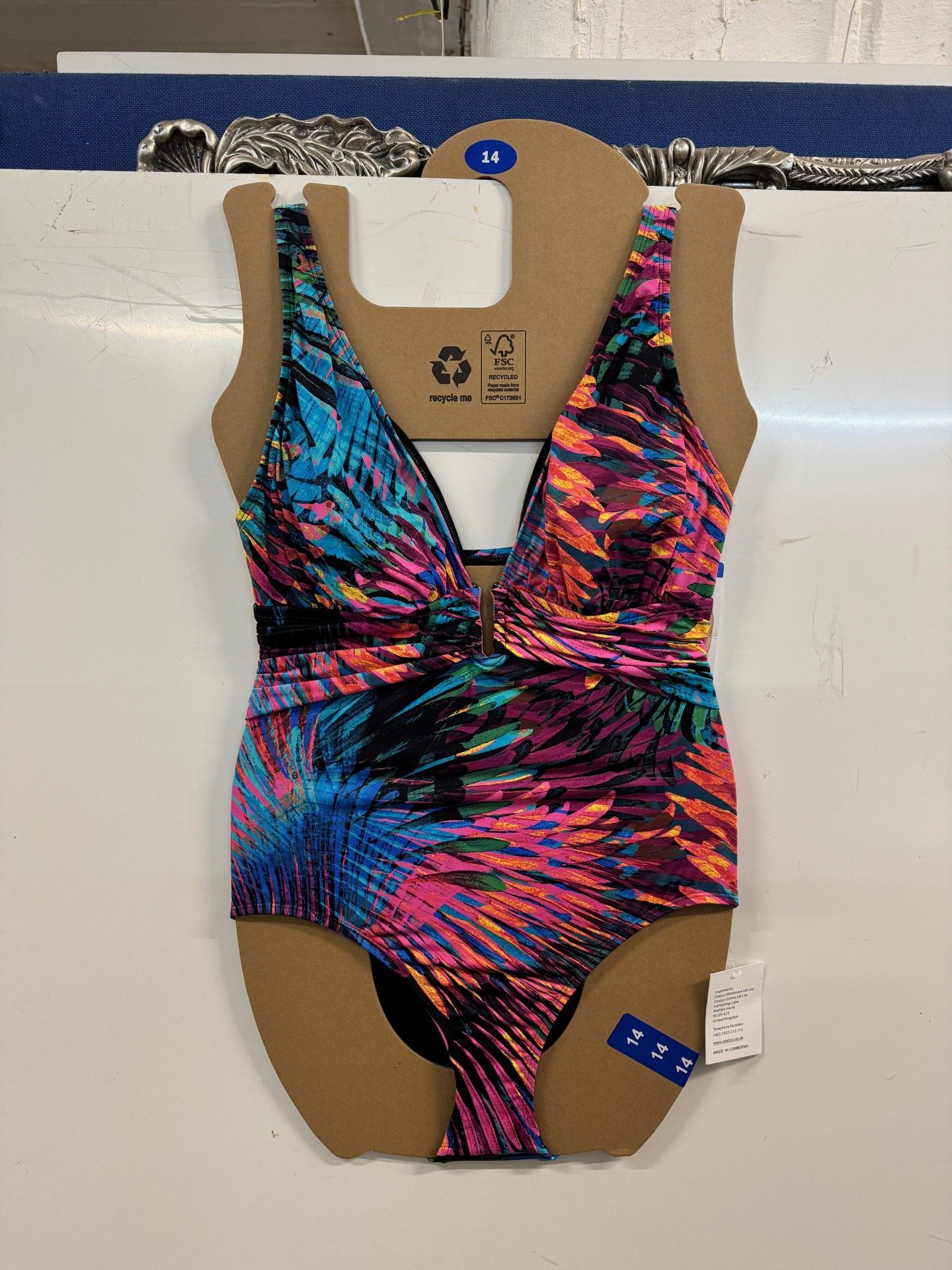 1 ROD BEATTIE LADIES BLEU SWIMSUIT IN TROPICAL SIZE 14 RRP Â£19