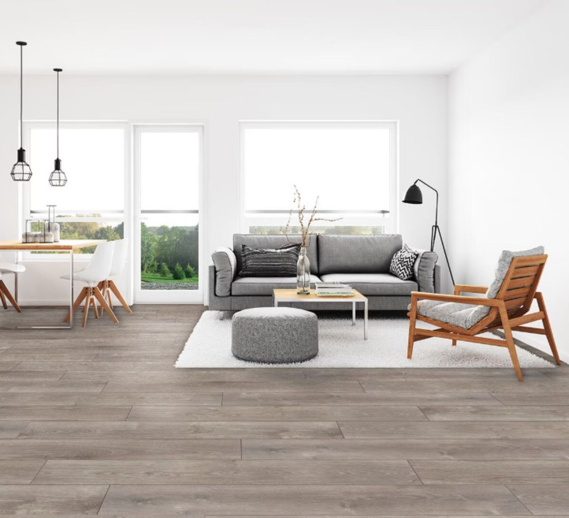 1 BOXED GOLDEN SELECT HARTFORD OAK SPLASH SHIELD AC5 LAMINATE FLOORING WITH FOAM UNDERLAY - (