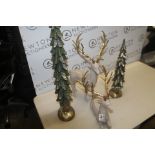 1 DECORATIVE DEER FAMILY WITH TREES RRP Â£64.99