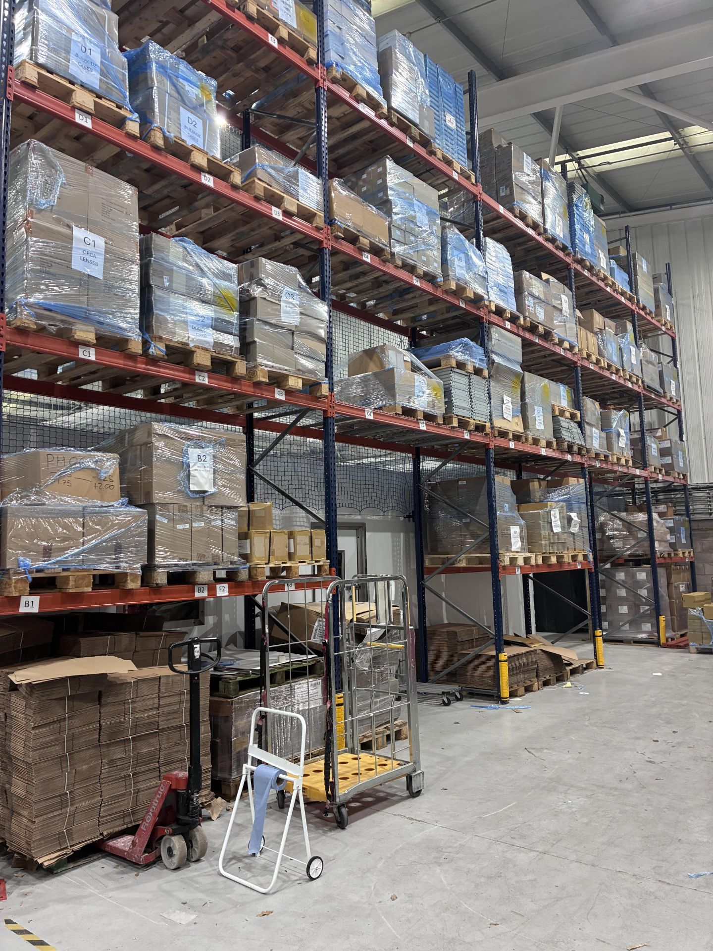 (9) Bays of pallet racking - As lottedHeight: (4) 6mtr Bays | (5) 7 ...