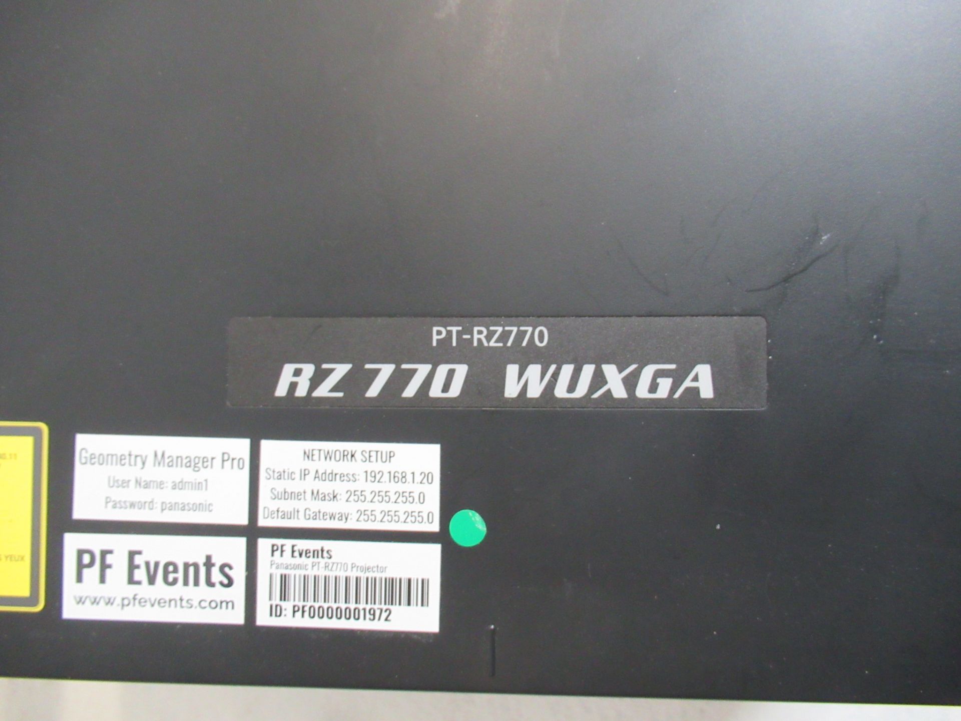 Panasonic PT-RZ770B WUXGA digital light processing projector - Image 3 of 19