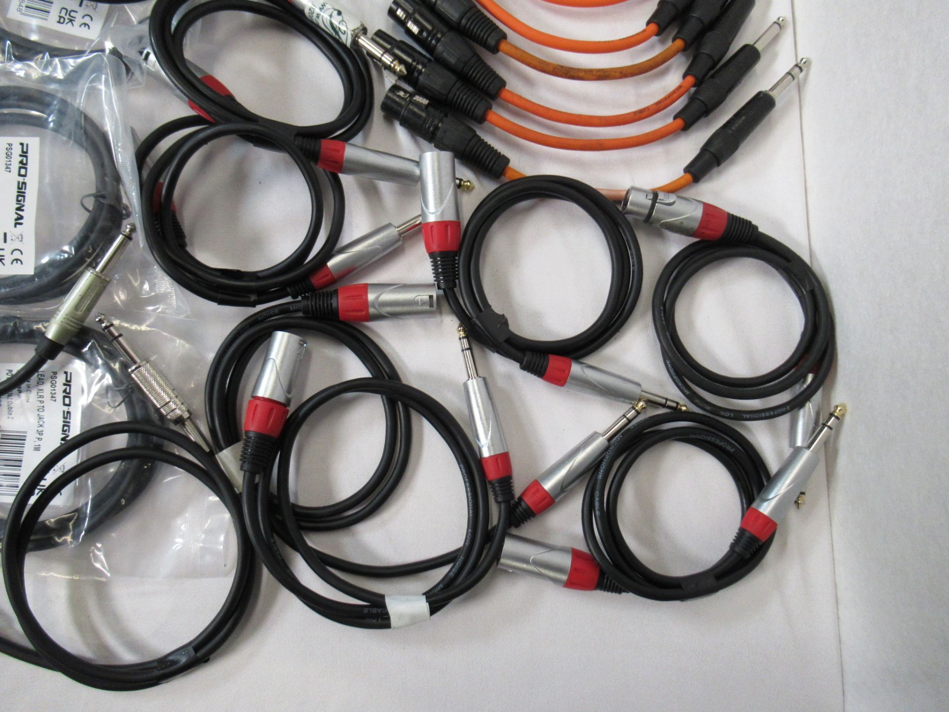 Quantity of balanced or unbalanced 1/4" Jack to M or F XLR adaptor cables - Image 5 of 10