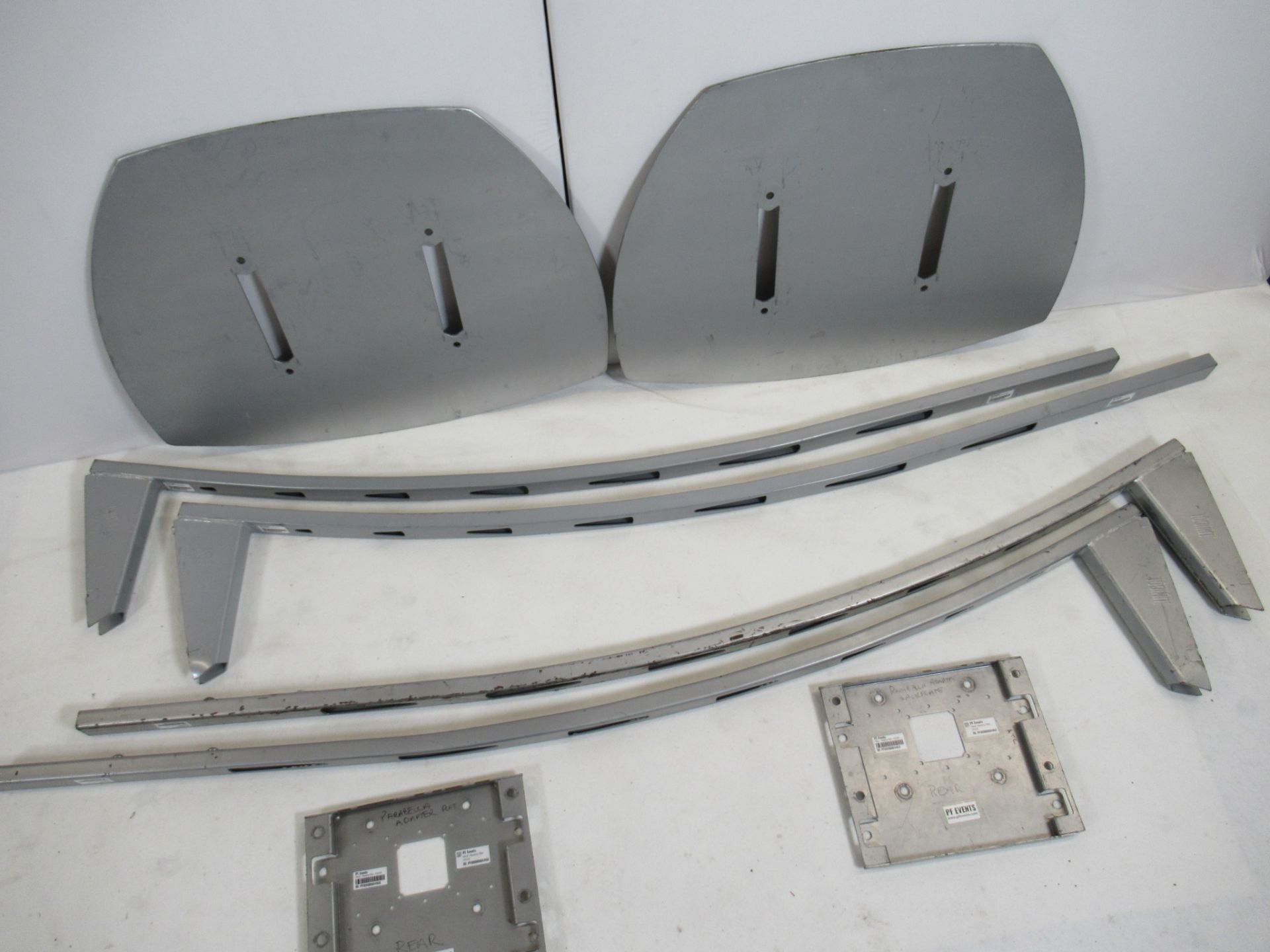 (2) Unicol Parabella heavy duty silver stands - Image 3 of 7