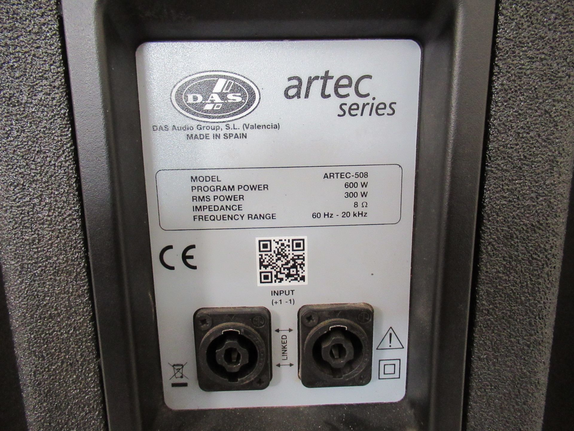 (4) DAS Audio Artec-508 Black Speakers - Image 9 of 19