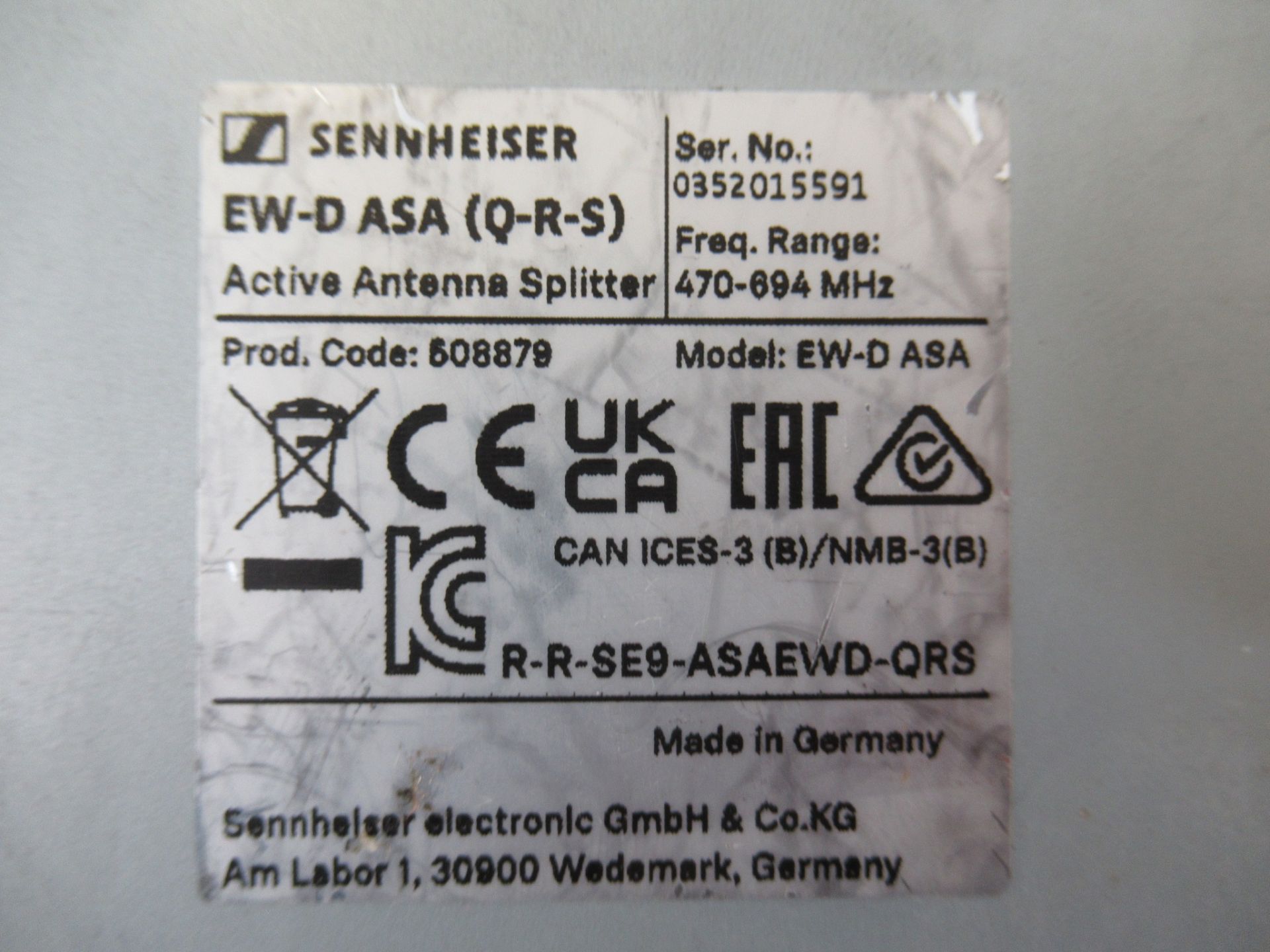 Sennheiser EW-D ASA Active Antenna Splitter - Image 4 of 6