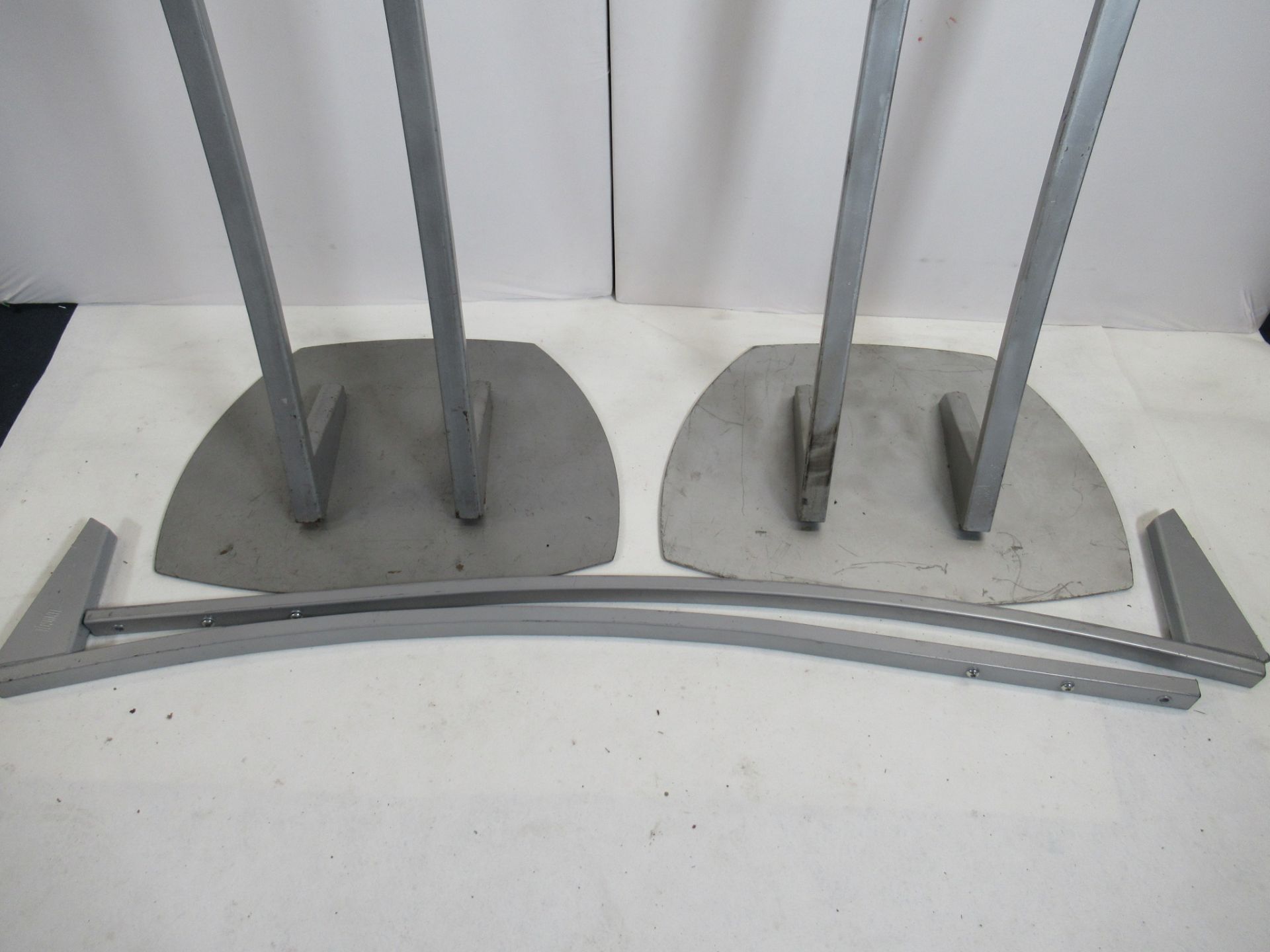 (2) Unicol Parabella heavy duty silver stands - Image 4 of 6
