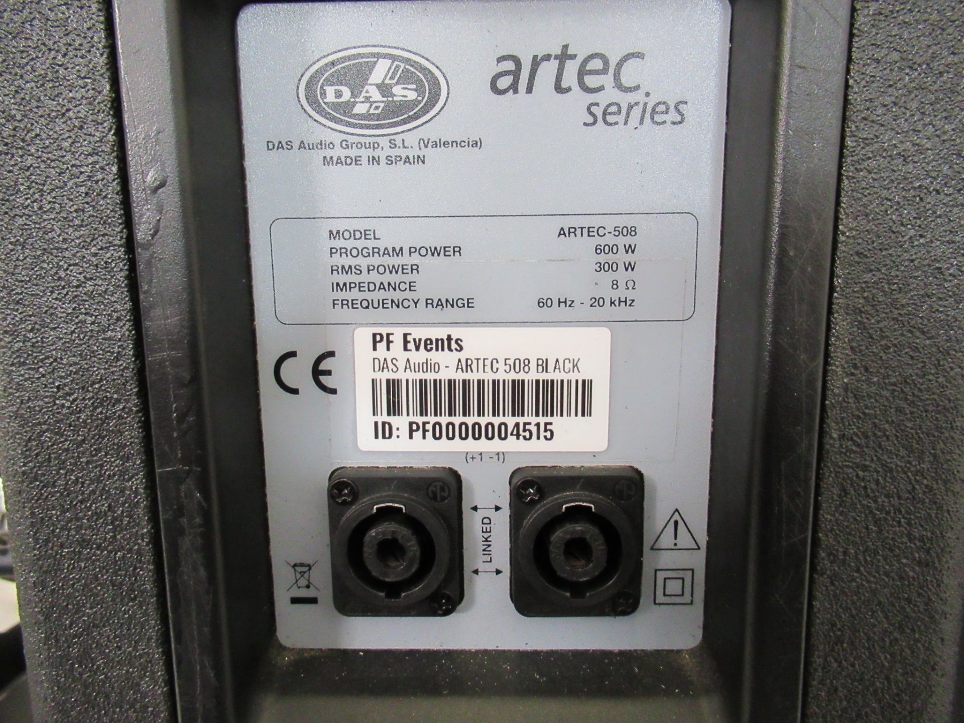 (4) DAS Audio Artec-508 Black Speakers - Image 6 of 20