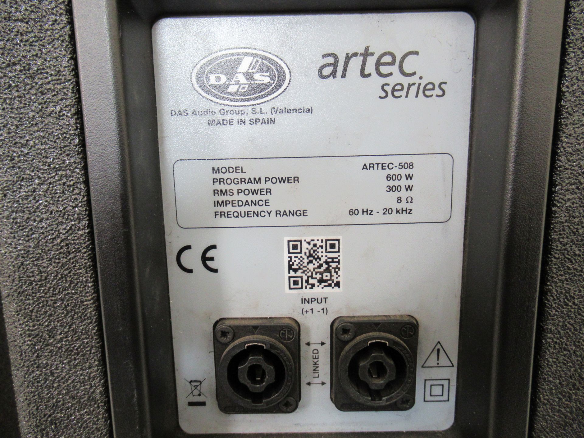 (4) DAS Audio Artec-508 Black Speakers - Image 7 of 19