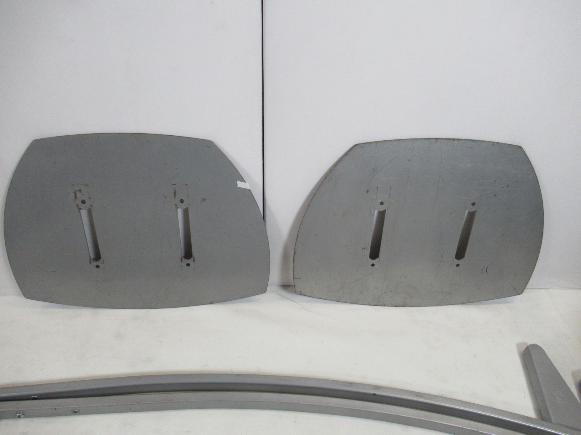 (2) Unicol Parabella heavy duty silver stands - Image 2 of 5