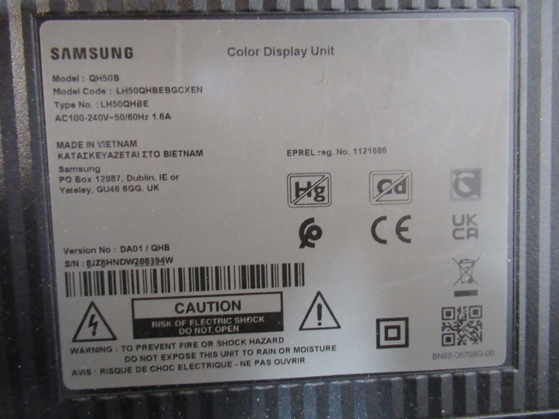 (3) Samsung QH50B 50" LED-backlit LCD display 4K - Image 6 of 8