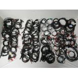 Quantity of Male Mini jack to RCA, 1/4" jack, M and F XLR and Female Mini Jack Cables