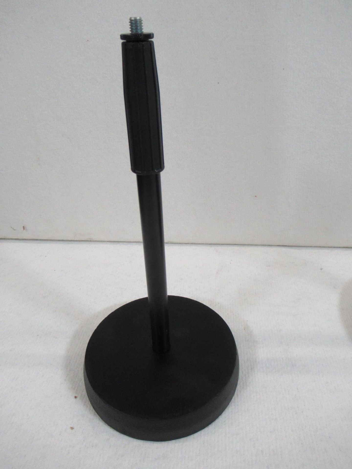 Round base short telescopic microphone stands - Image 6 of 7