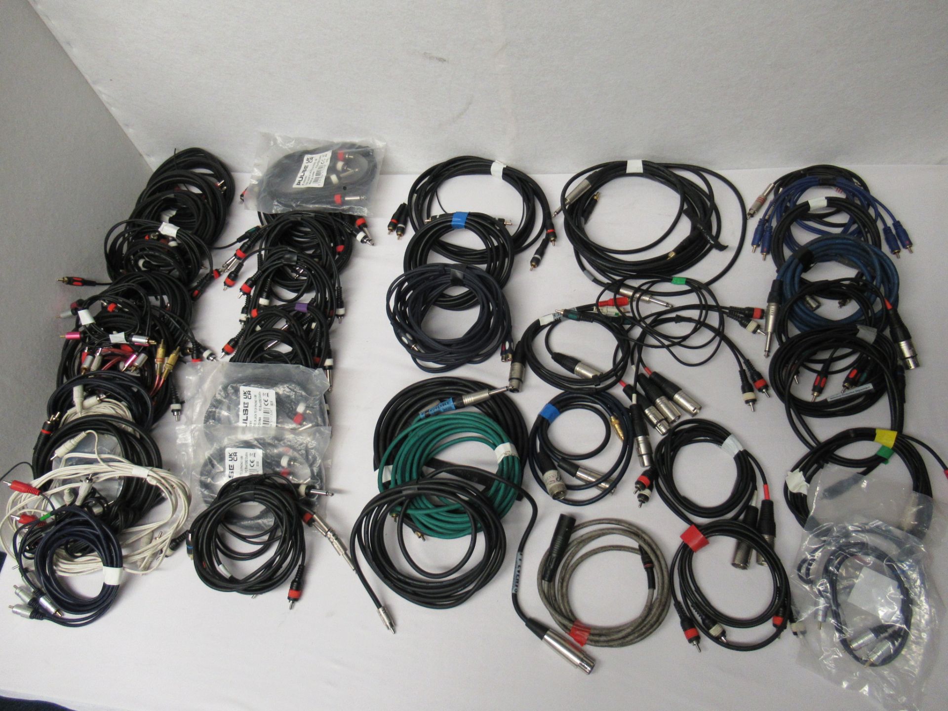 Quantity of RCA to RCA, RCA to 1/4" jack and RCA to XLR cables
