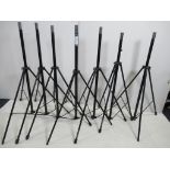 (7) Power drive LT1 black telescopic tripod speaker stands