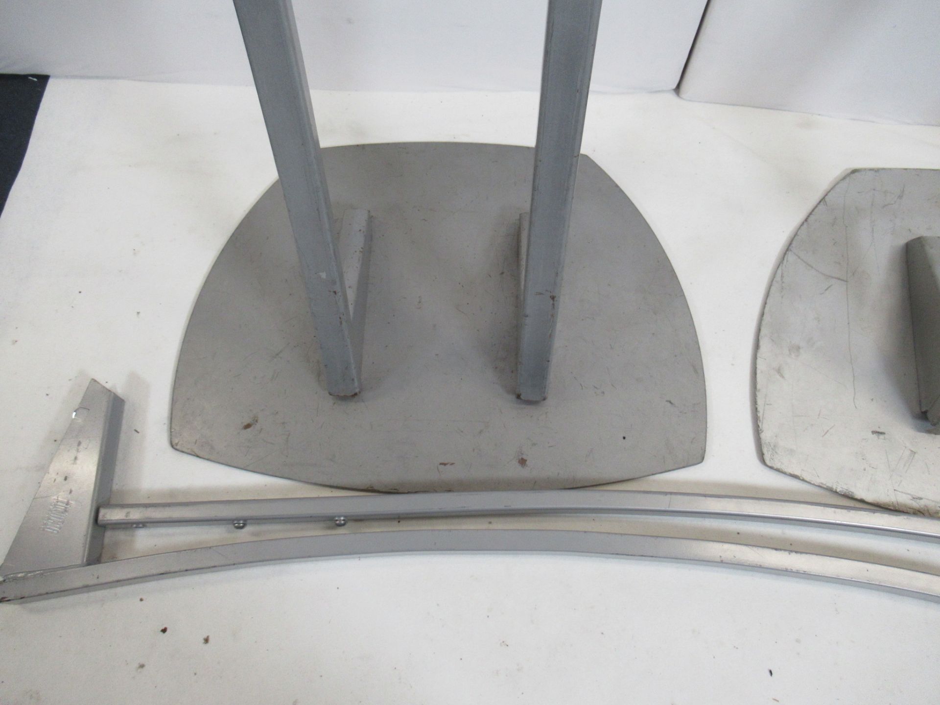 (2) Unicol Parabella heavy duty silver stands - Image 3 of 6