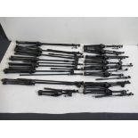 (16) Assorted boom tripod microphone stands