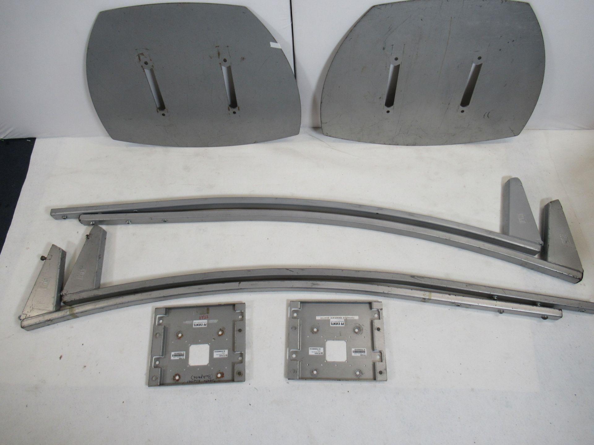 (2) Unicol Parabella heavy duty silver stands - Image 3 of 5