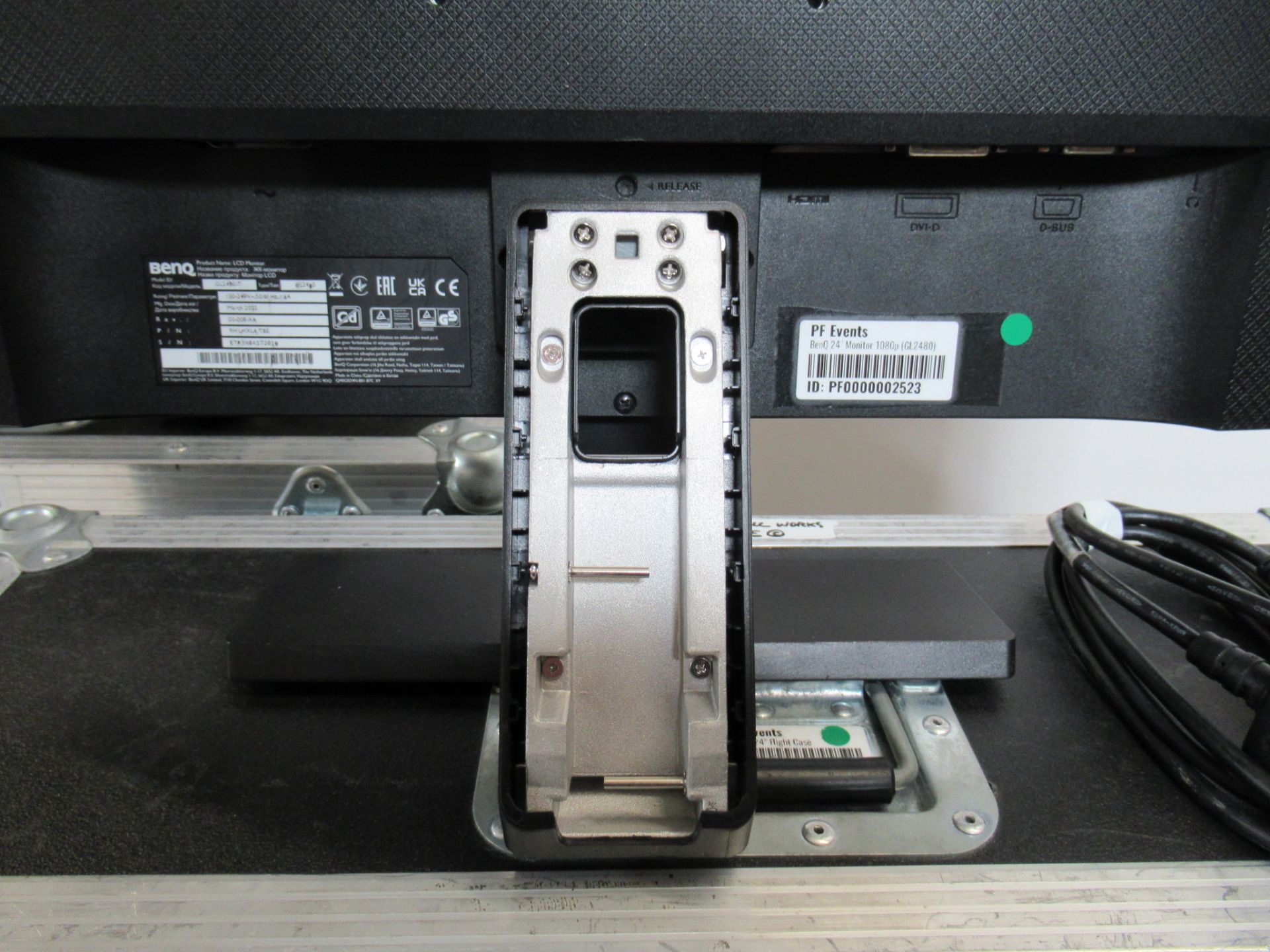 (3) BenQ GL2480 24" 1080 LED Monitors - Image 4 of 12