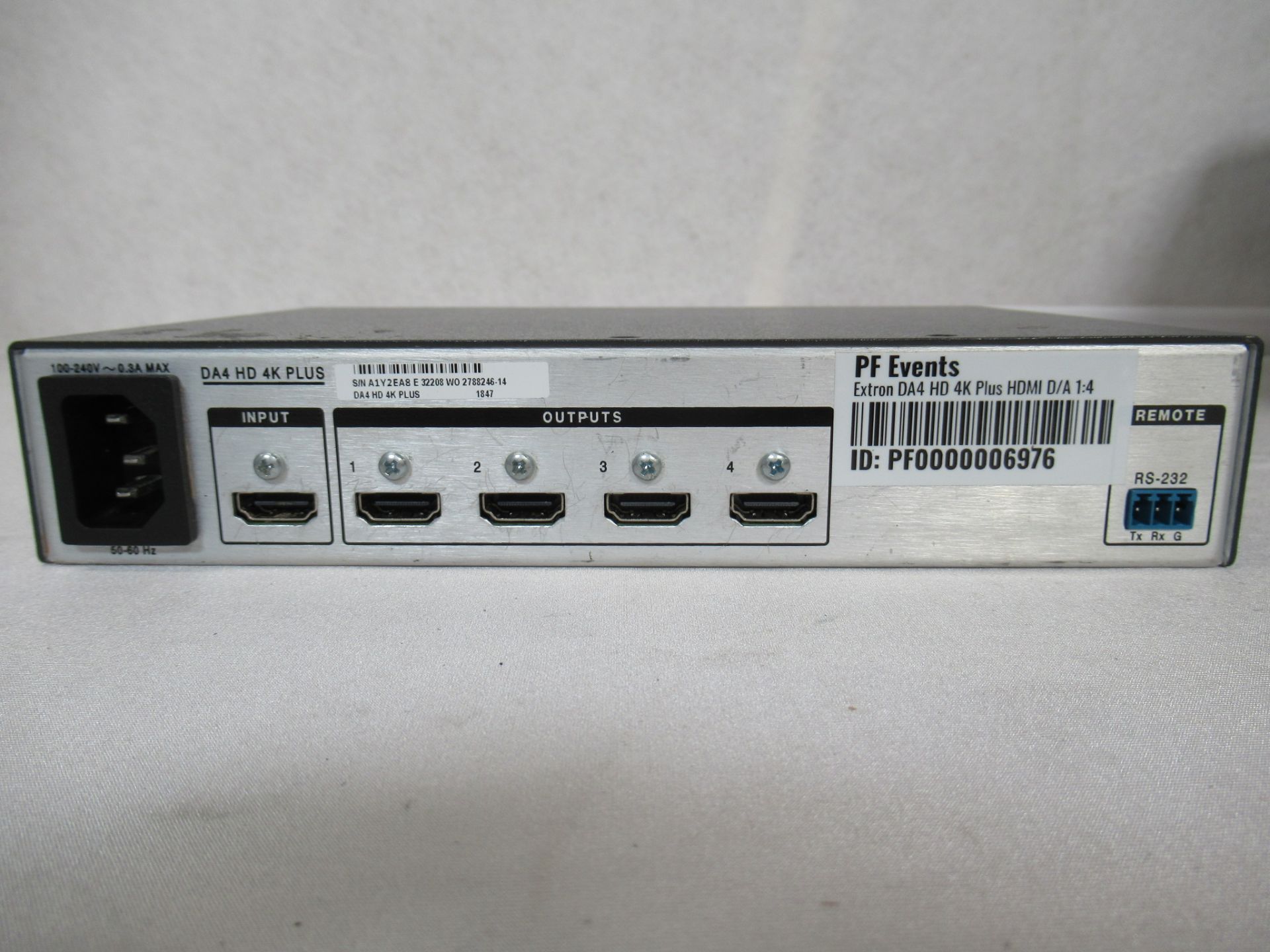 Extron DA4 HD 4K Plus 1:4 HDMI 4K distribution amplifier - Image 6 of 11