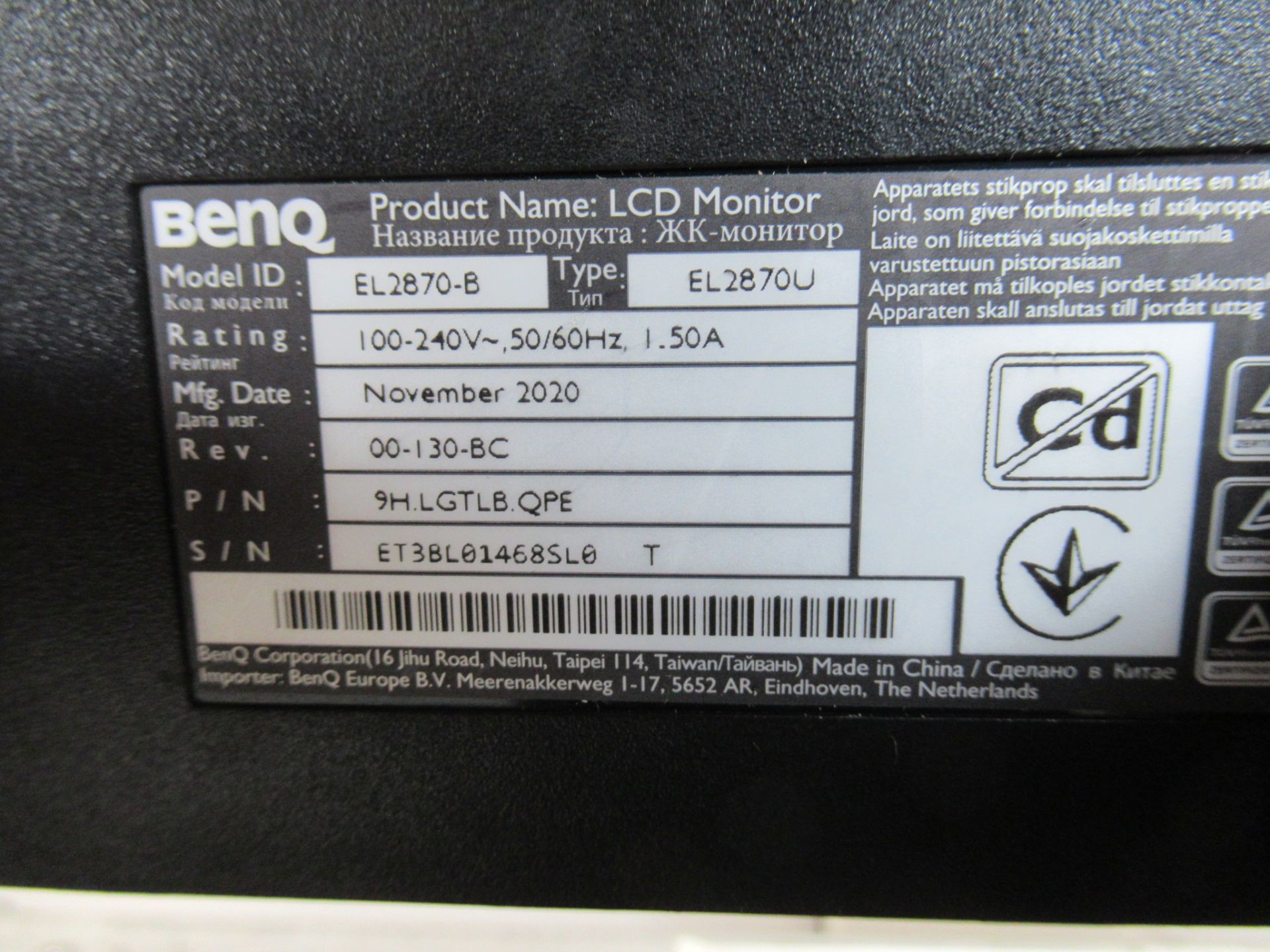 BenQ EL2870U 28" LED 4K HDR Gaming Monitor - Image 6 of 9