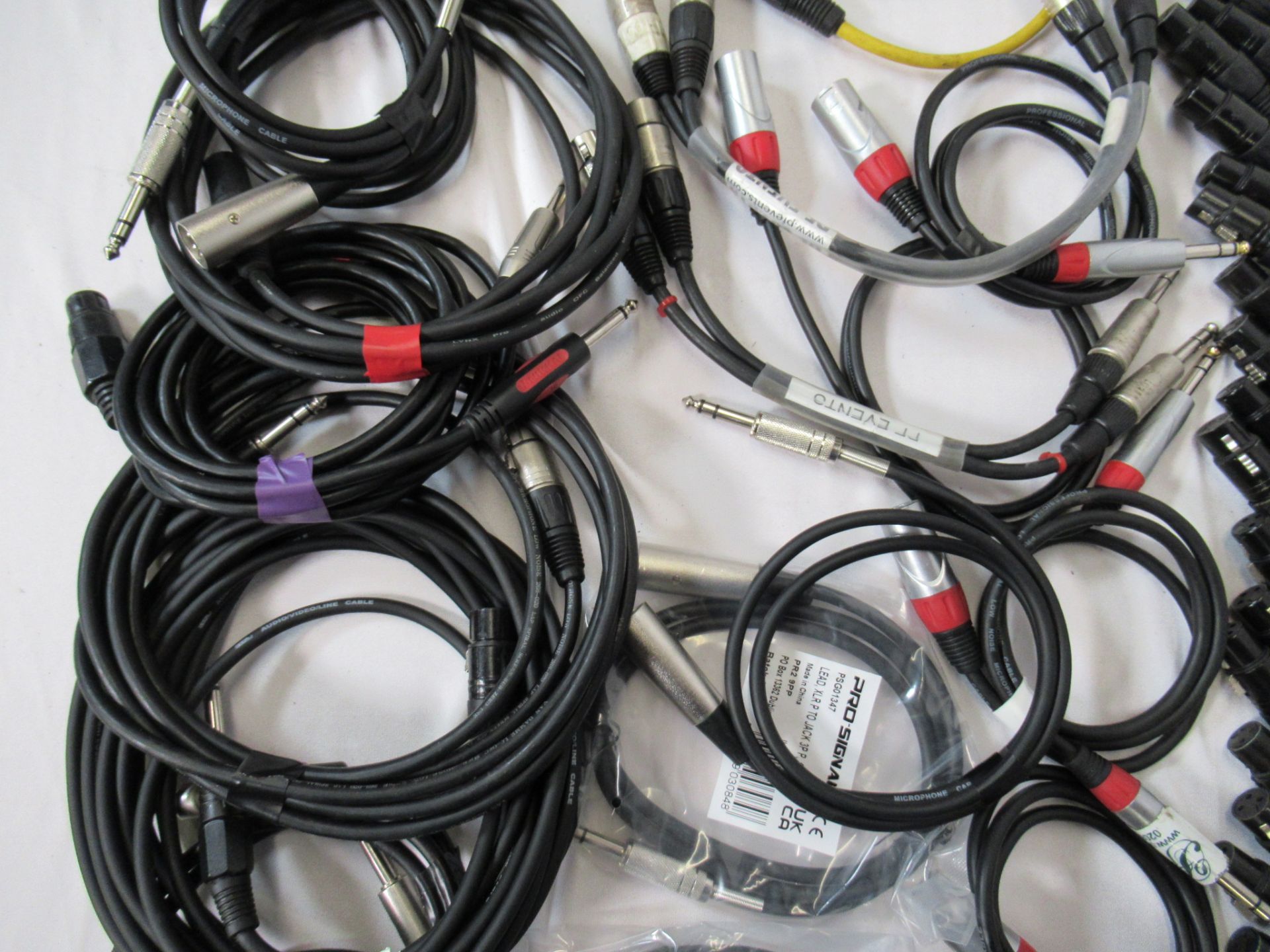 Quantity of balanced or unbalanced 1/4" Jack to M or F XLR adaptor cables - Image 7 of 10