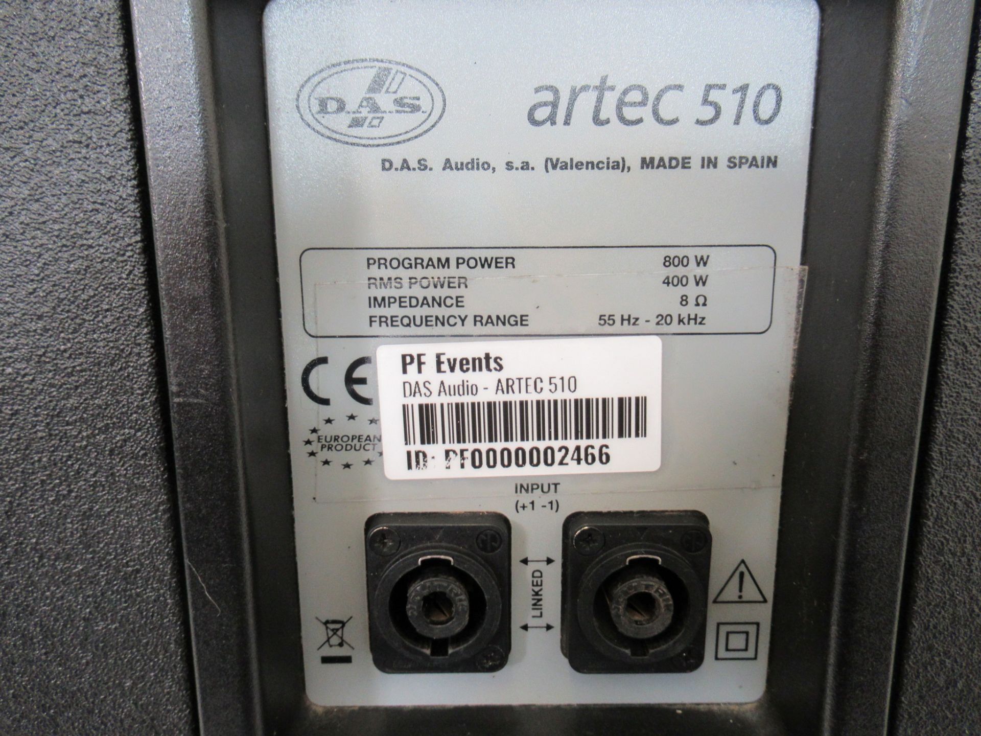(2) DAS Audio Artec-510 Black Speakers - Image 6 of 14