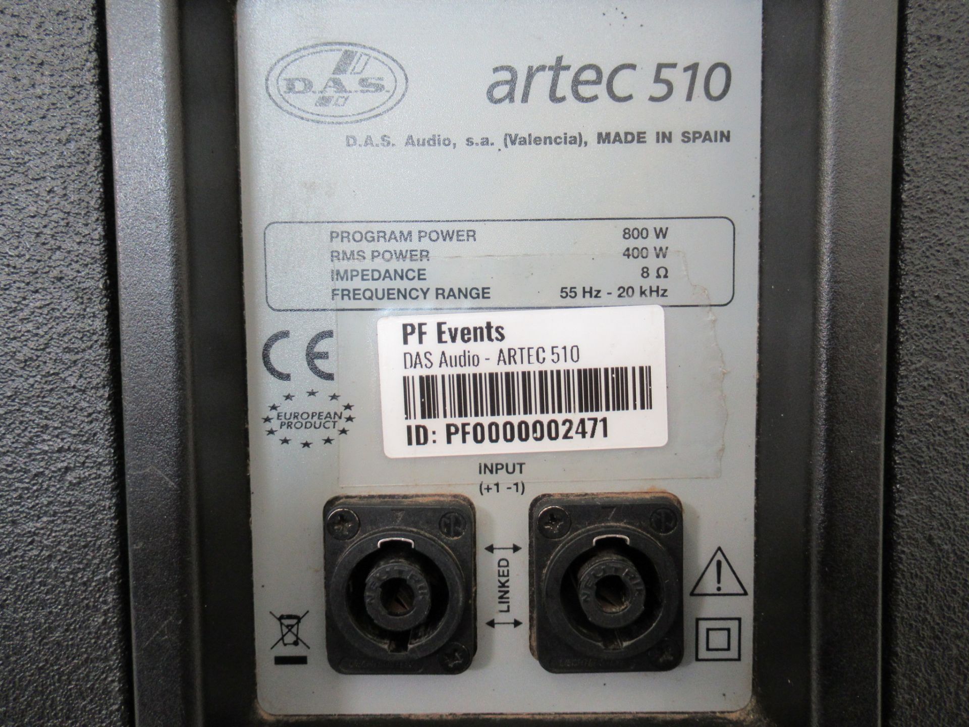 (2) DAS Audio Artec-510 Black Speakers - Image 8 of 14