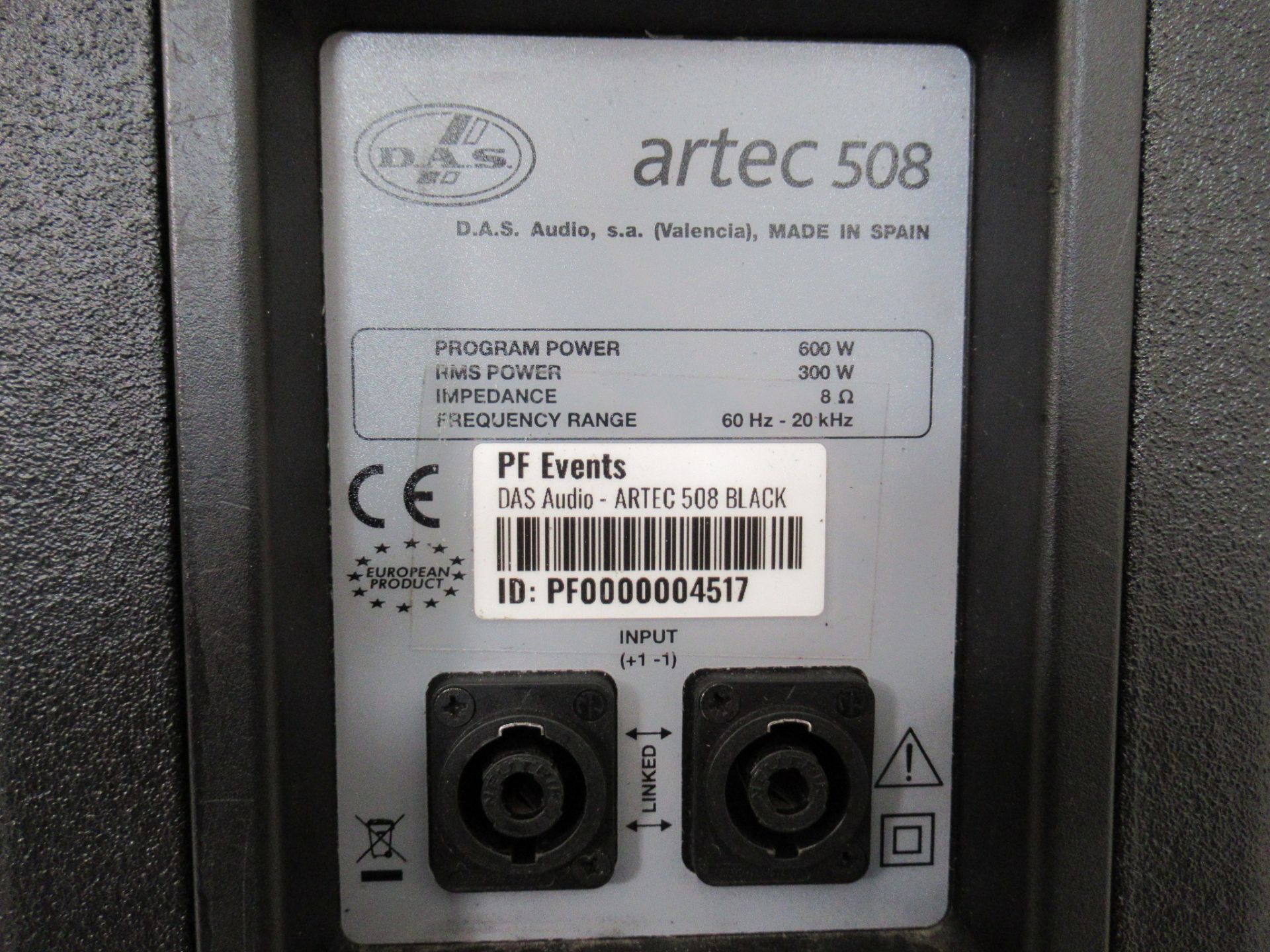 (4) DAS Audio Artec-508 Black Speakers - Image 8 of 20