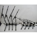 (8) K&M telescopic boom tripod microphone stands