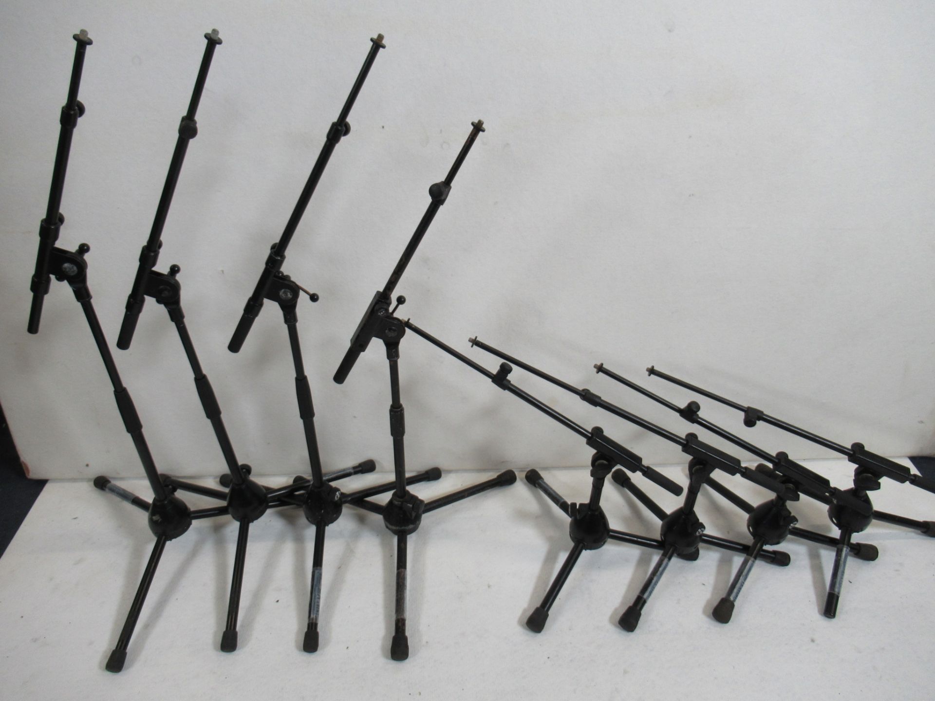 (8) K&M telescopic boom tripod microphone stands