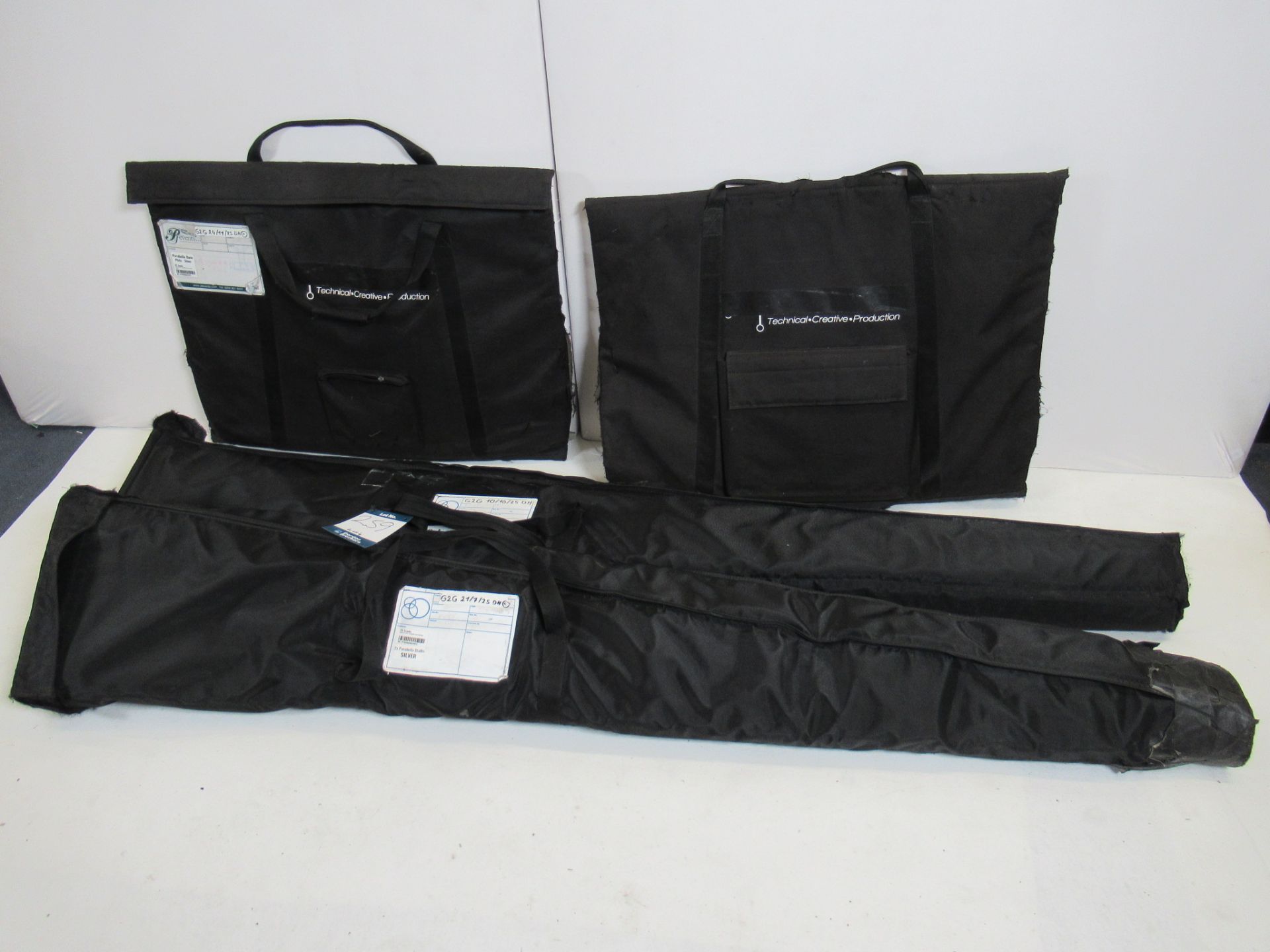 (2) Unicol Parabella heavy duty silver stands - Image 6 of 7