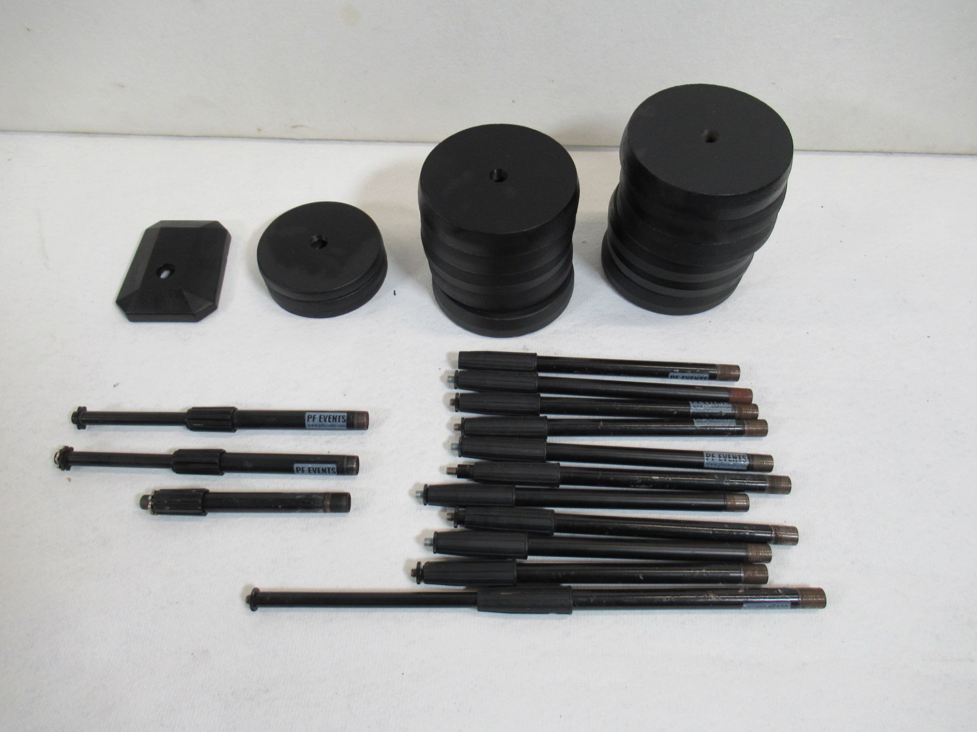 Round base short telescopic microphone stands