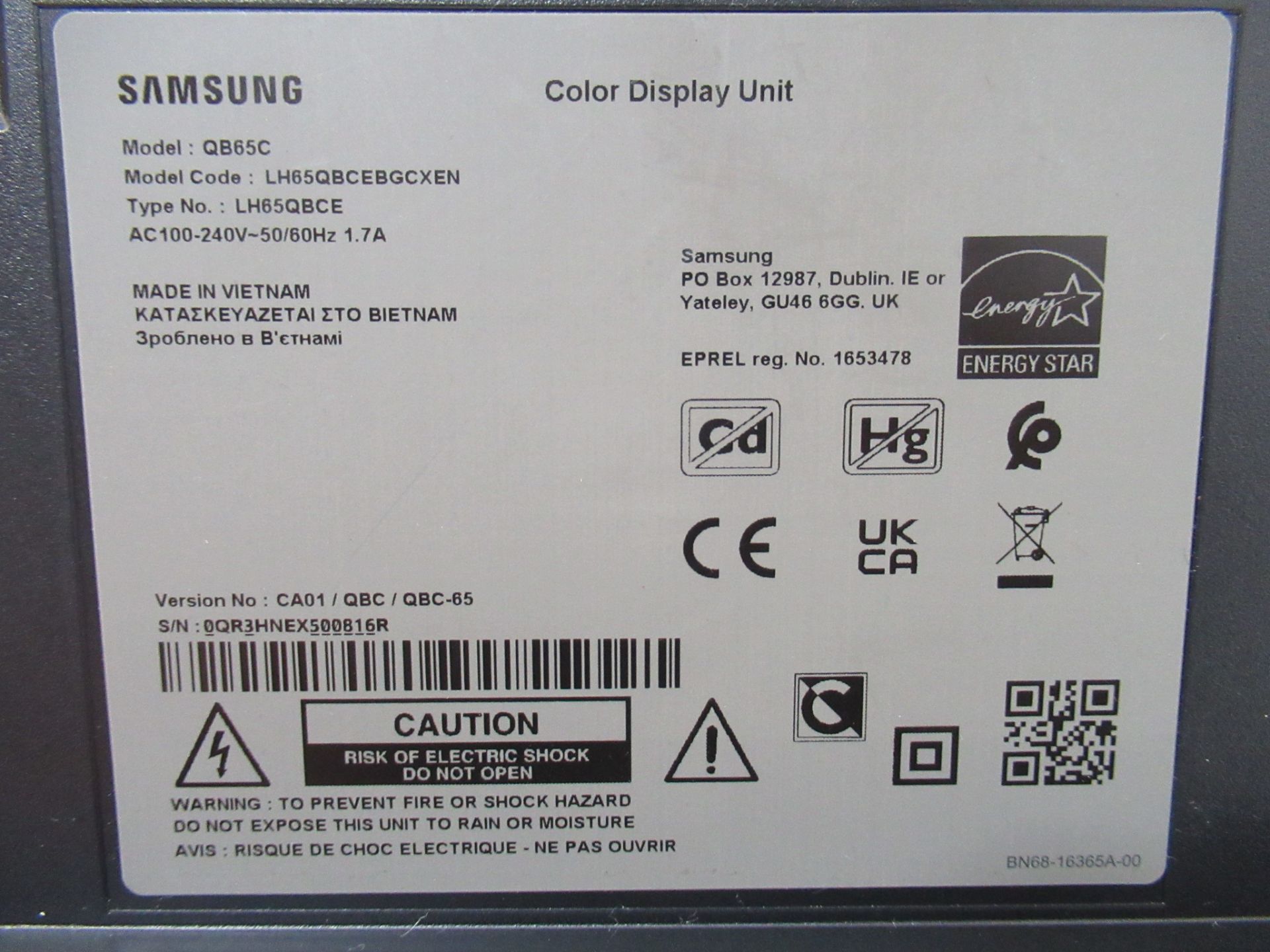Samsung QB65C QBC Series - 65" LED-backlit LCD display - Crystal UHD 4K - Image 6 of 11