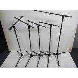 (6) K&M telescopic boom tripod microphone stands