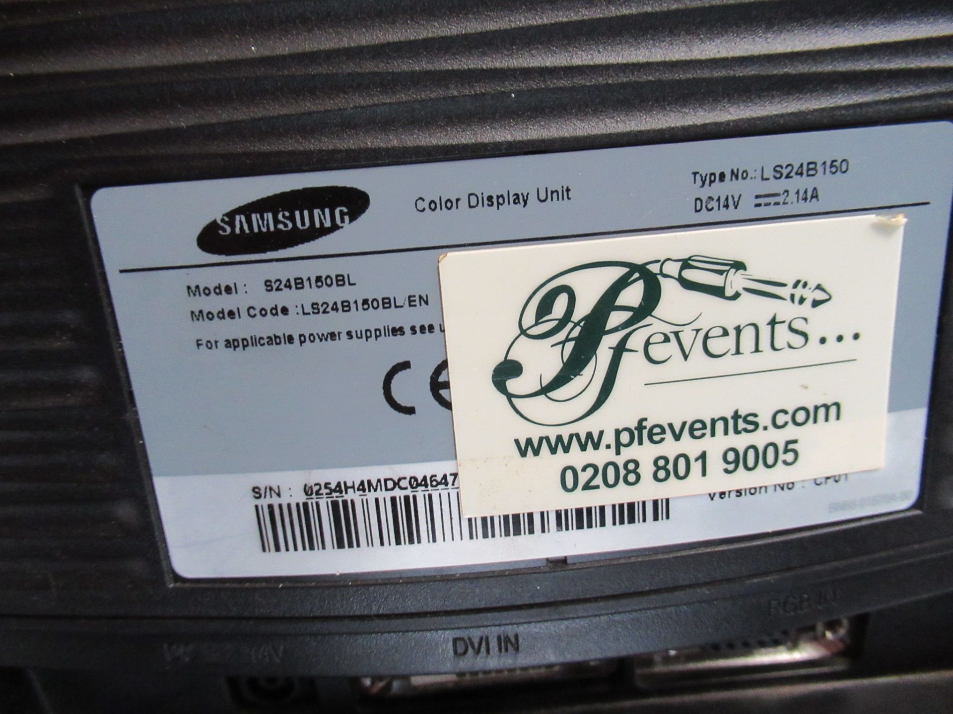 (4) Samsung LS24B150BL 24" LED monitors, with flight cases - Image 6 of 7