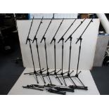 (10) Beyerdynamic telescopic boom tripod microphone stands