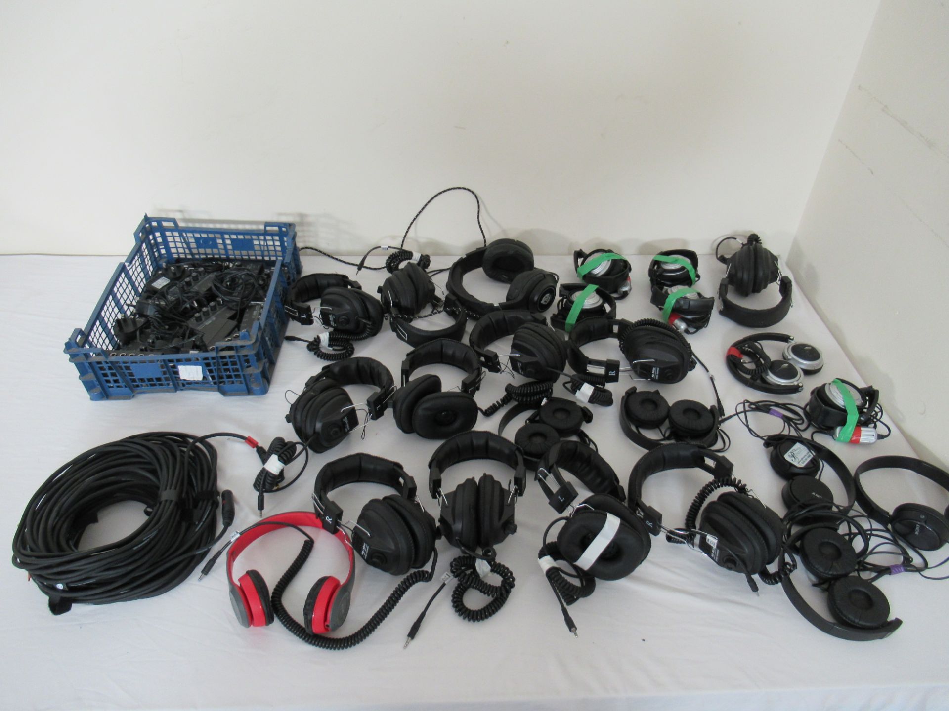 Twenty-Two assorted headphones