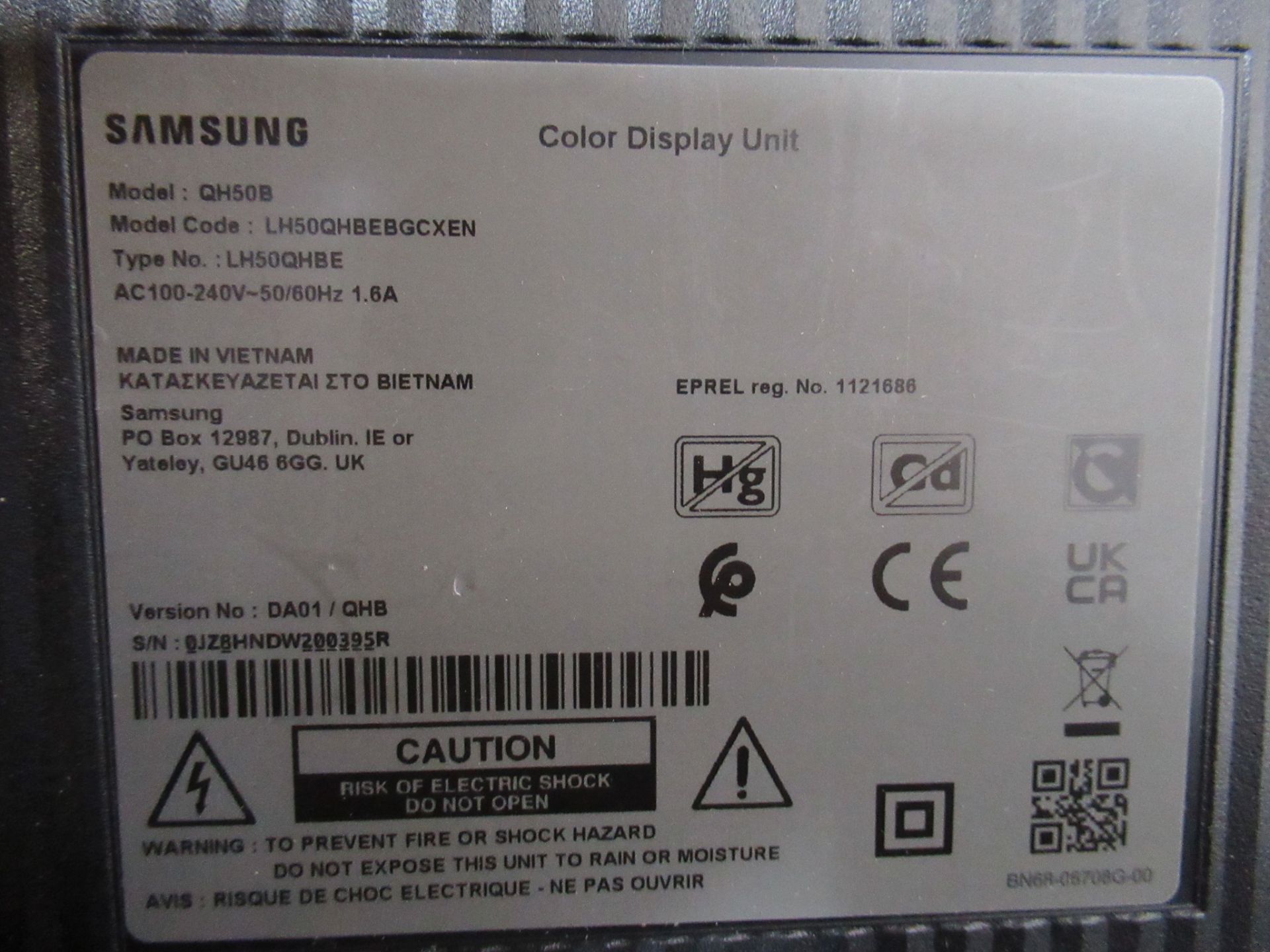 (3) Samsung QH50B 50" LED-backlit LCD display 4K - Image 7 of 8
