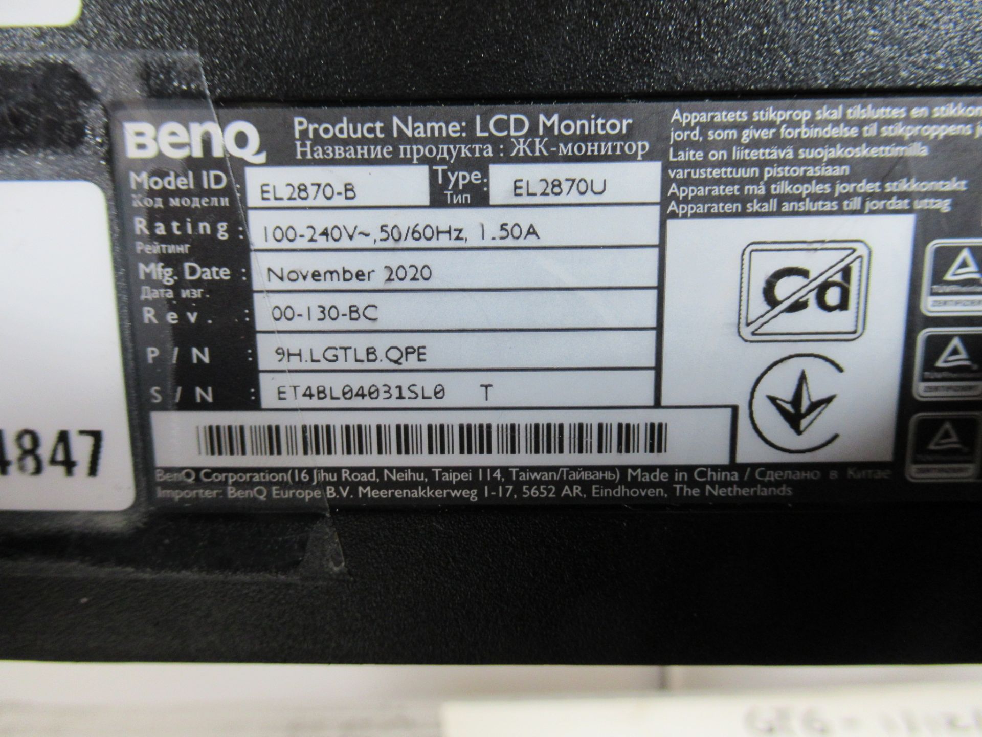 BenQ EL2870U 28" LED 4K HDR Gaming Monitor - Image 7 of 10