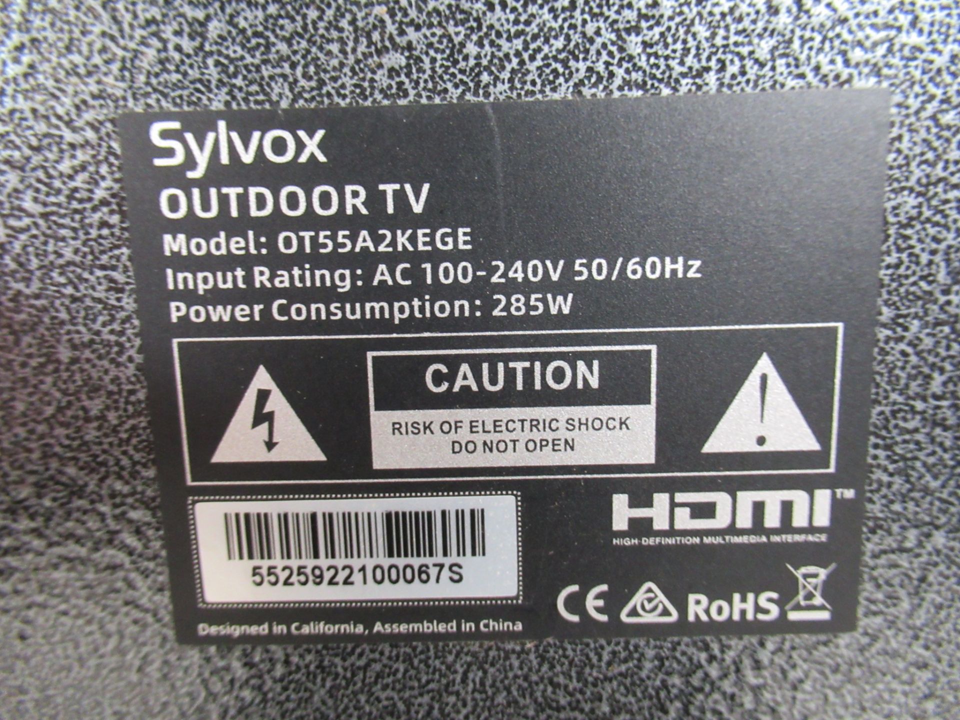 SYLVOX Full Sun Outdoor 4K UHD 55" Smart TV - Image 10 of 13