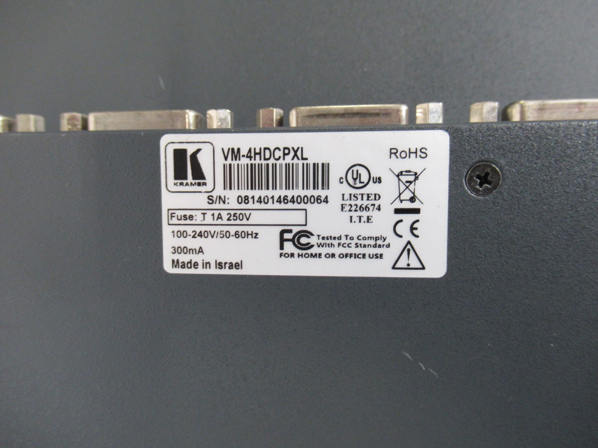 (5) Kramer VM-4HDCPXL 1:4 DVI distribution amplifiers - Image 8 of 13